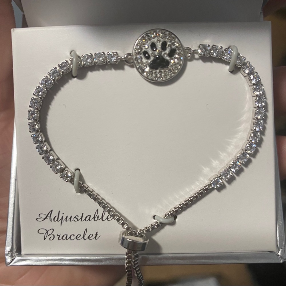 Adjustable Paw Print Bracelet